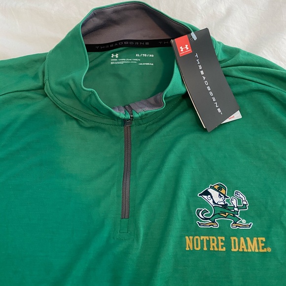 notre dame under armour quarter zip